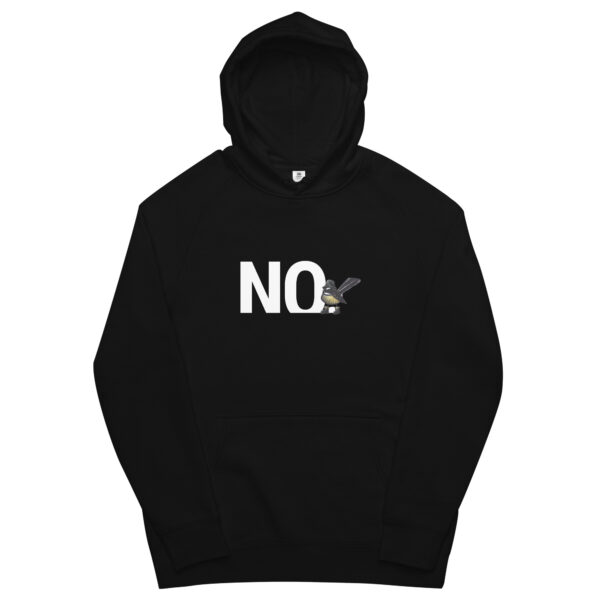 Hoodie that says "NO" - Unisex kangaroo pocket style - Image 2