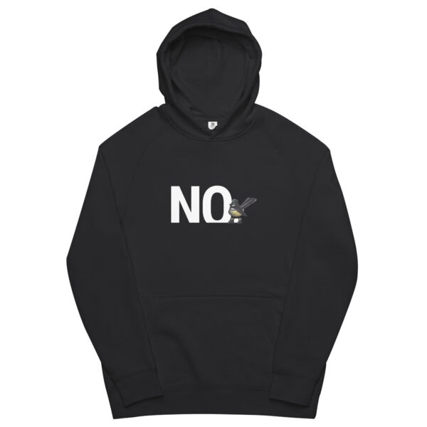 Hoodie that says "NO" - Unisex kangaroo pocket style - Image 4
