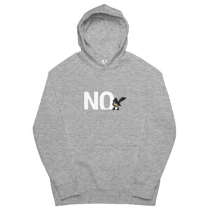 Hoodie that says "NO" - Unisex kangaroo pocket style