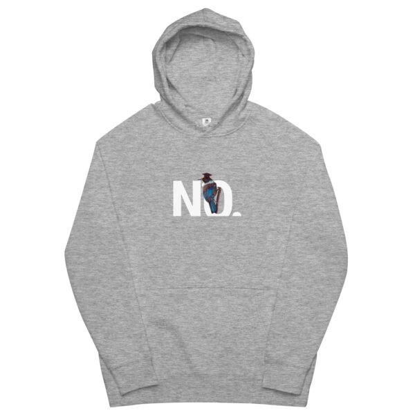 Hoodie that says "NO." Feat. Tuition (Birds in Hats) - Unisex kangaroo pocket hoodie