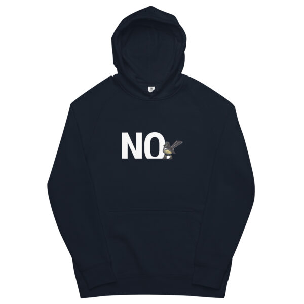 Hoodie that says "NO" - Unisex kangaroo pocket style - Image 3