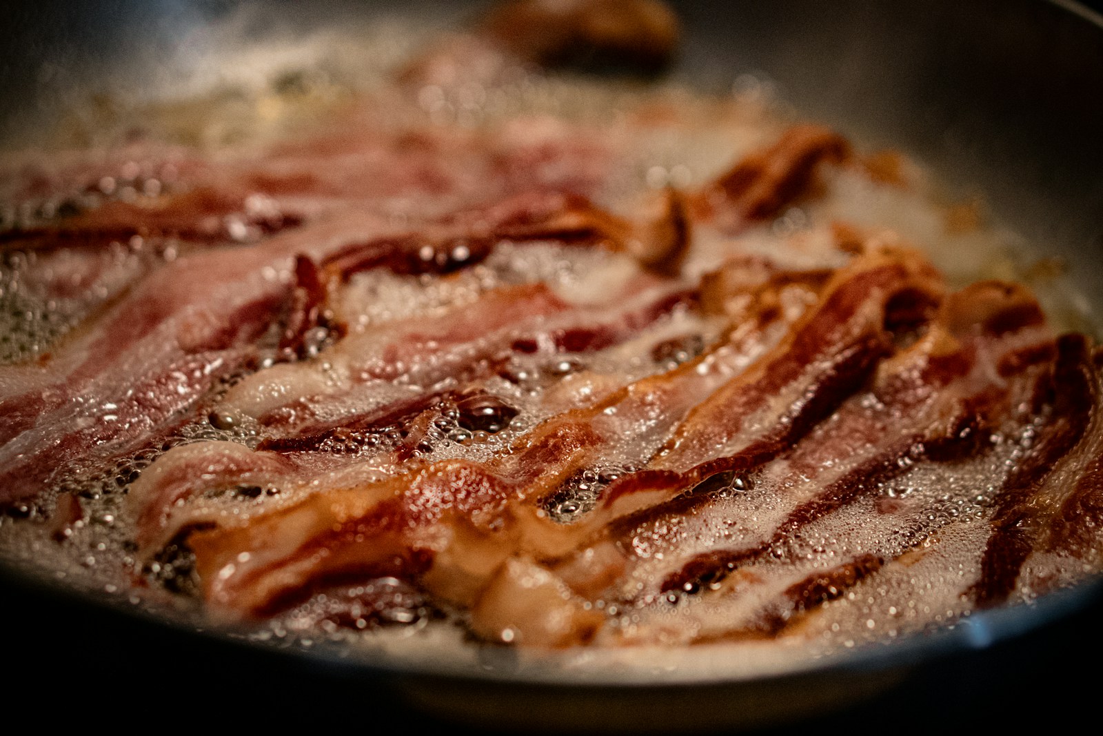 A close up of a frying pan on a stove